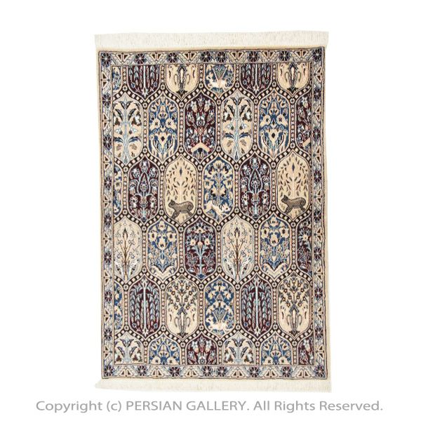ペルシャ絨毯 ナイン産毛＆絹 128×90cm商品番号82506 | ペルシャン 
