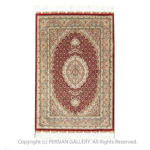 ペルシャ絨毯 タブリーズ産毛&絹 128×83cm商品番号83450 | ペルシャン 