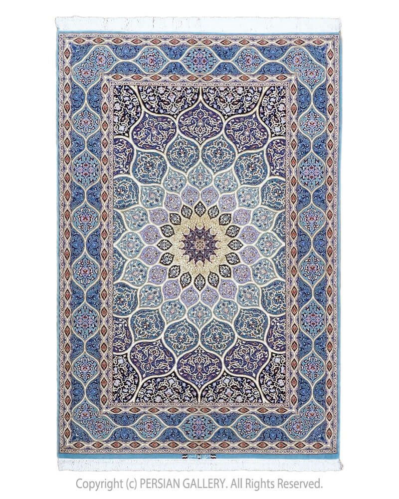 ペルシャの古いイスファハン ウール カーペット サイズ: 290x370cm 