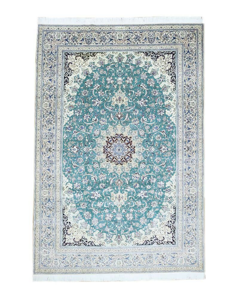 ペルシャ絨毯ナイン産ハビビアン工房毛＆絹 216×308cm商品番号