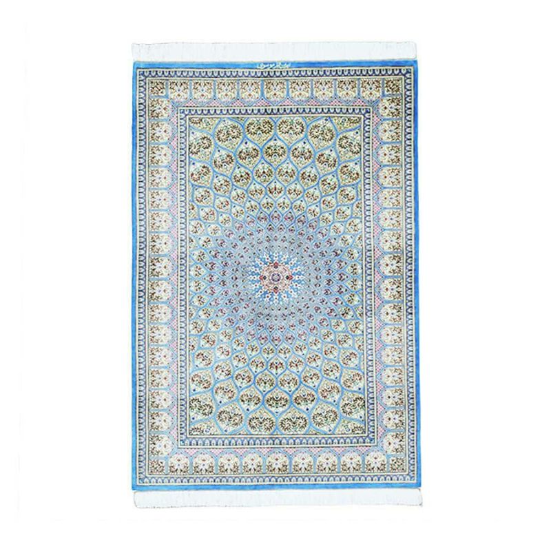 ペルシャ絨毯 クム産 シルク100％ 85cm×55cm ペルシャ絨毯 クム産 シルク 100%｜贅沢なインテリア – Decorworks