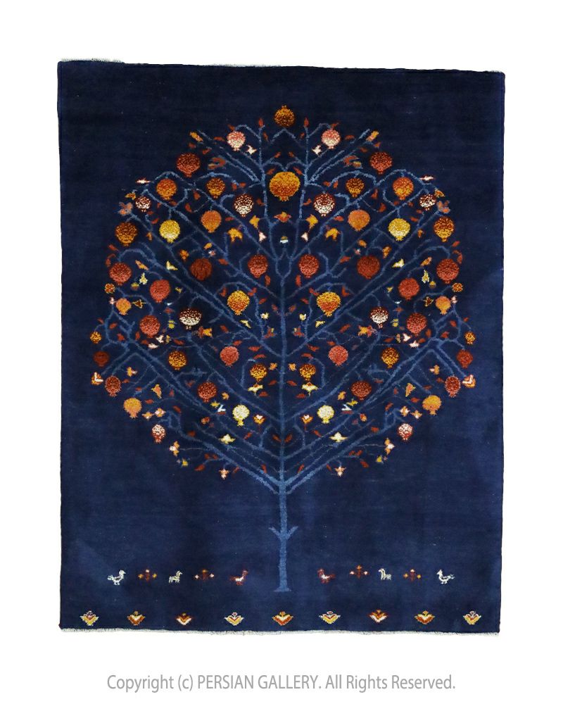 ペルシャ絨毯 手織りシラーズ産ギャッベ毛100% 190×150cm商品番号87589 