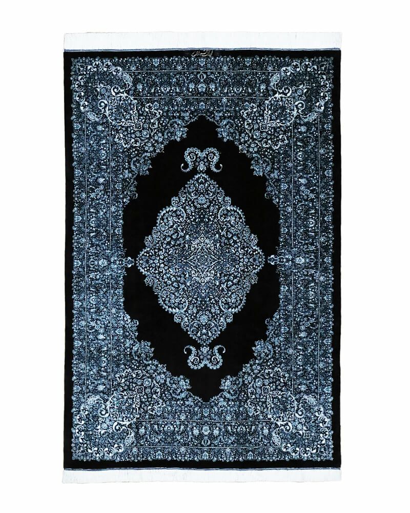 ペルシャ絨毯 クム産 エラミ工房絹100% 133×203cm商品番号87706 