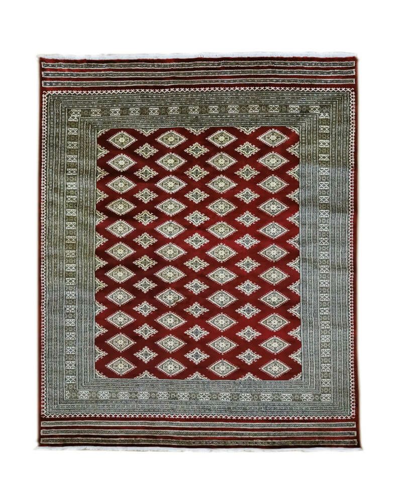 パキスタン絨毯 あまったるく シルクタッチ 77x115cm玄関マット 羊毛 