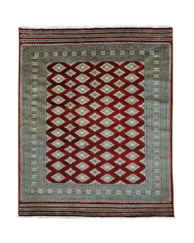 パキスタン 絨毯 密度の高い ダブル織り ウール 100％ 220×141 