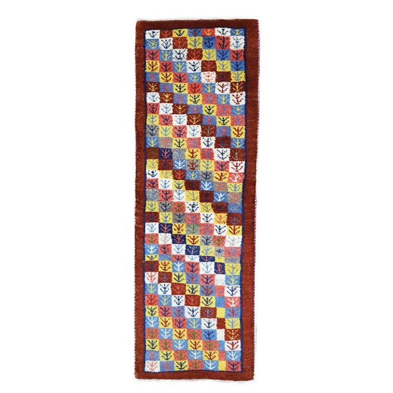 ペルシャ絨毯シラーズ産ギャッベ毛100% 49×143cm商品番号 89743