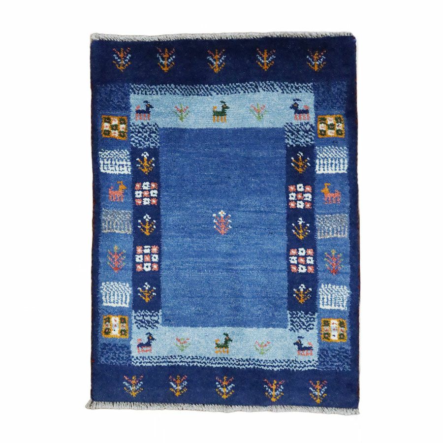 ペルシャ絨毯シラーズ産ギャッベ毛100% 62×86cm商品番号89860 ペルシャ絨毯シラーズ産ギャッベ毛100% 62×86cm商品番号89860