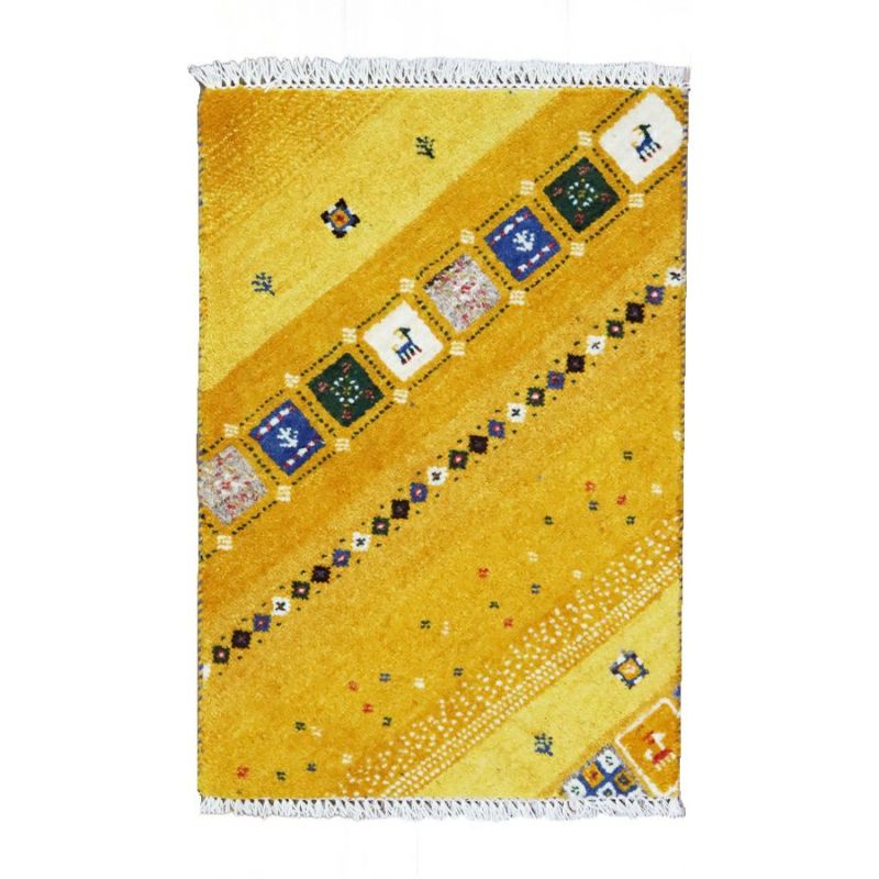 ペルシャ絨毯ファインカシュクリ毛100％ 39×57cm商品番号899035