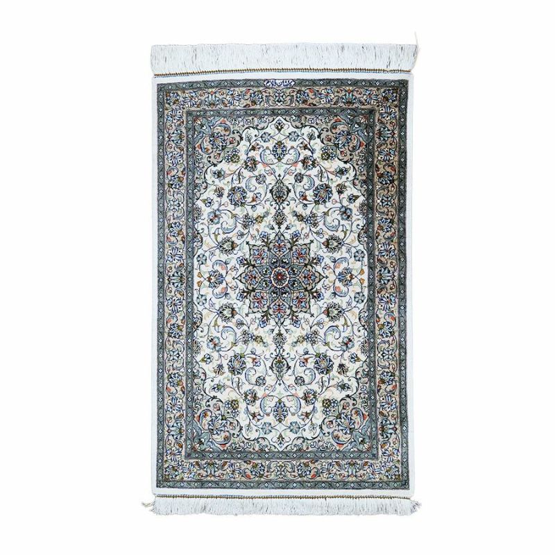 ペルシャ絨毯 カシャーン産ファッラー工房絹100% 57×92cm商品番号90114